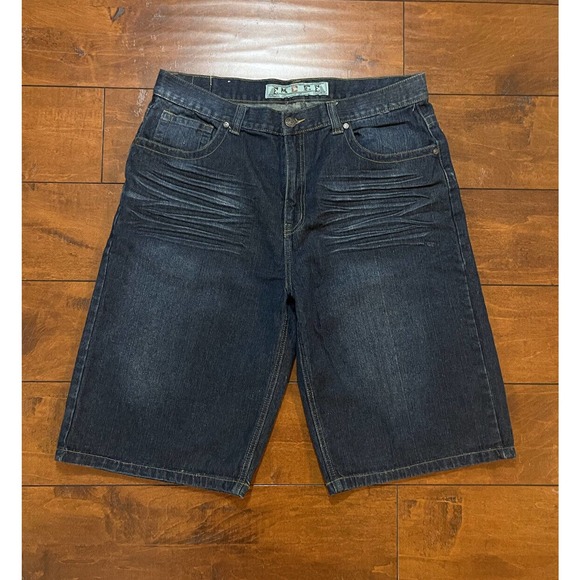 Extremely baggy y2k cybergoth Emcee Jeans Shorts “JNCO style” Size 38x13 - Picture 3 of 8